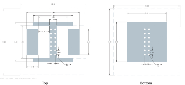 Recommended footprint for XLamp MX package on FR-4 PCB Footprint for MX